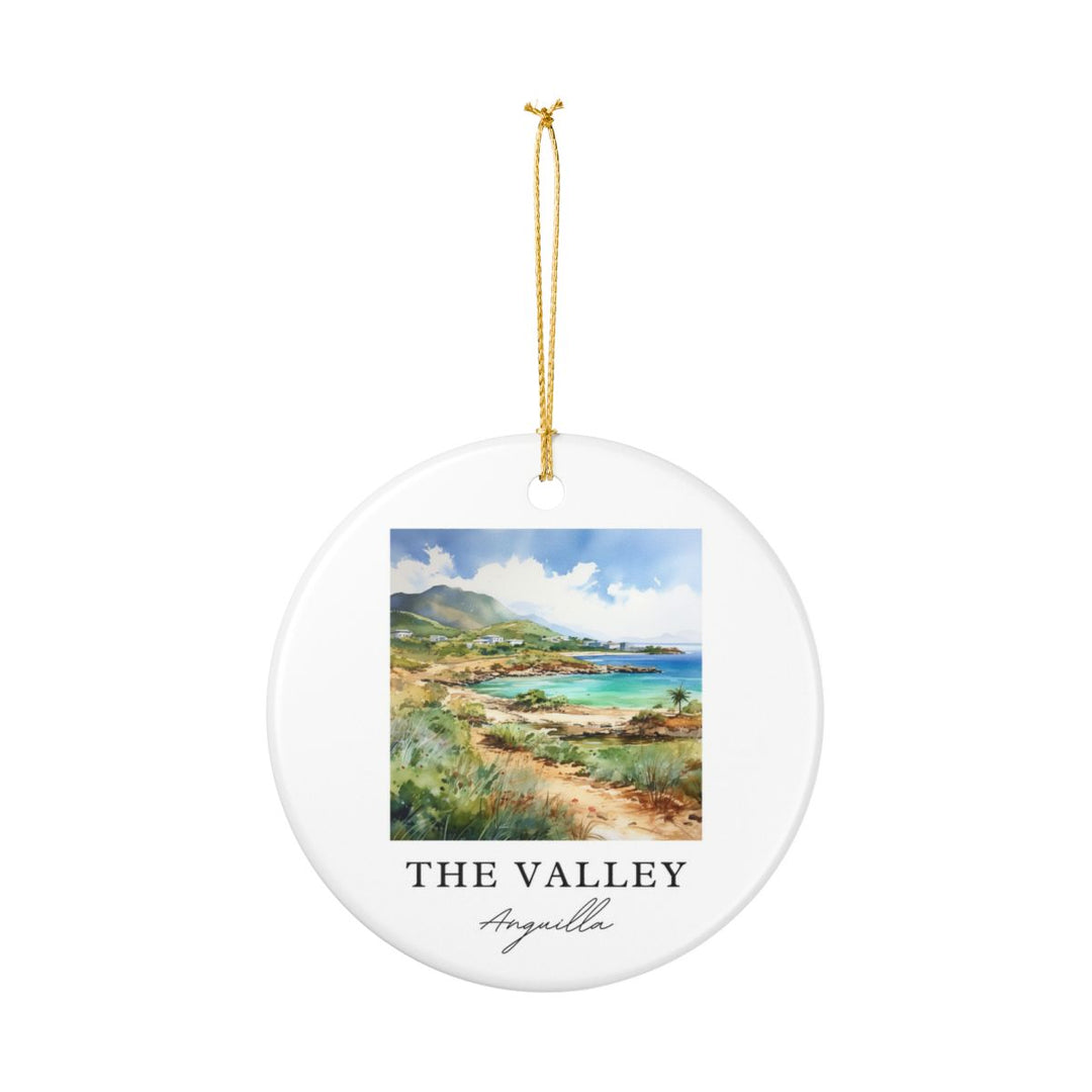The Valley Anguilla Ornament: Unique The Valley Anguilla Souvenir, The Valley Anguilla Xmas Decor, and Authentic The Valley Anguilla Gift