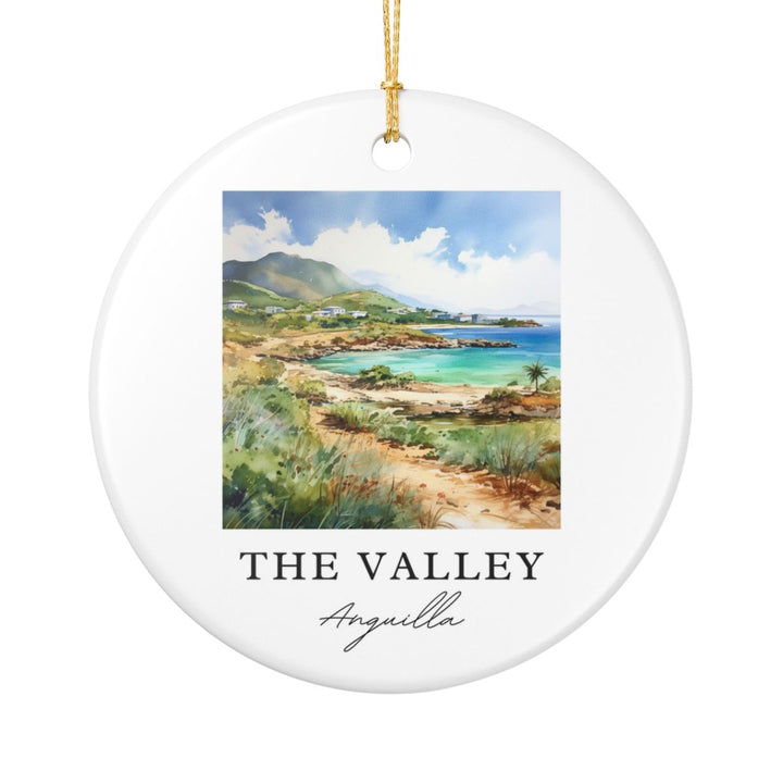 The Valley Anguilla Ornament: Unique The Valley Anguilla Souvenir, The Valley Anguilla Xmas Decor, and Authentic The Valley Anguilla Gift