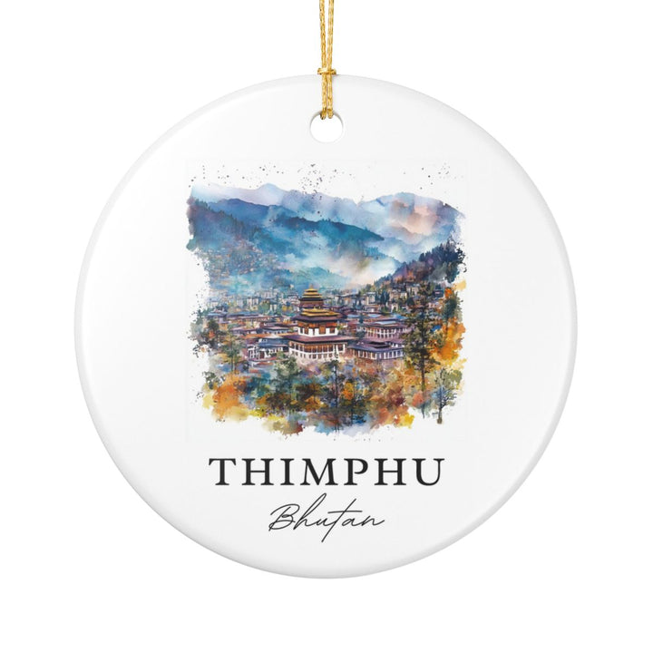 Thimphu Bhutan Ornament: Unique Thimphu Bhutan Souvenir, Thimphu Bhutan Xmas Decor, and Authentic Thimphu Bhutan Gift