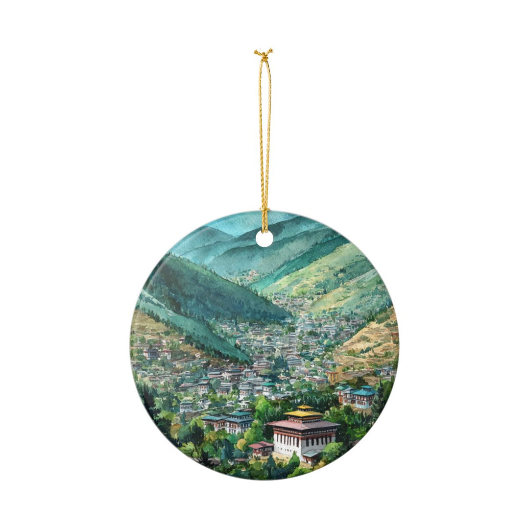 Thimphu Bhutan Ornament: Unique Thimphu Bhutan Souvenir, Thimphu Bhutan Xmas Decor, and Authentic Thimphu Bhutan Gift