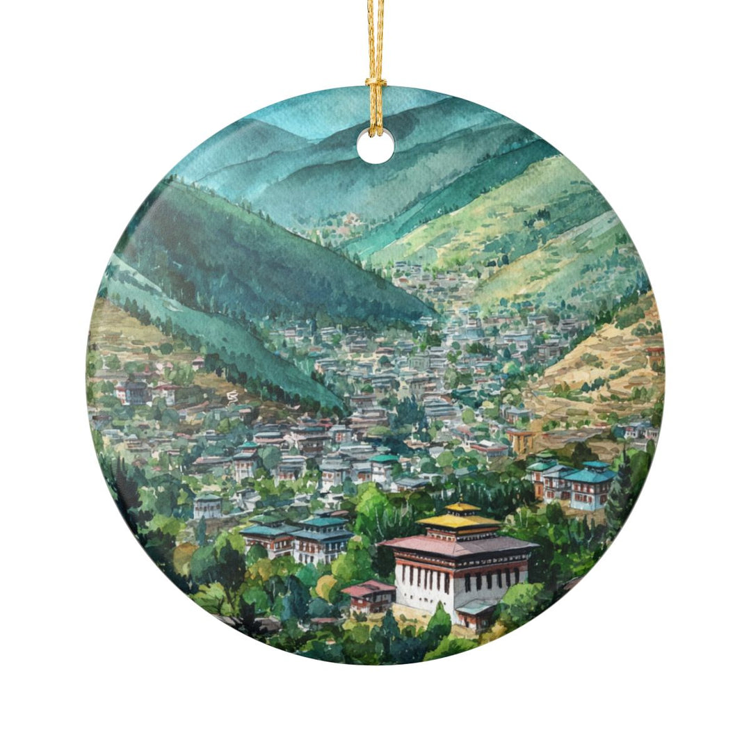 Thimphu Bhutan Ornament: Unique Thimphu Bhutan Souvenir, Thimphu Bhutan Xmas Decor, and Authentic Thimphu Bhutan Gift
