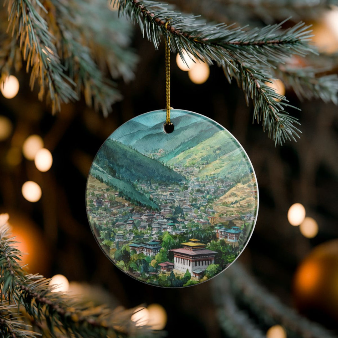 Thimphu Bhutan Ornament: Unique Thimphu Bhutan Souvenir, Thimphu Bhutan Xmas Decor, and Authentic Thimphu Bhutan Gift