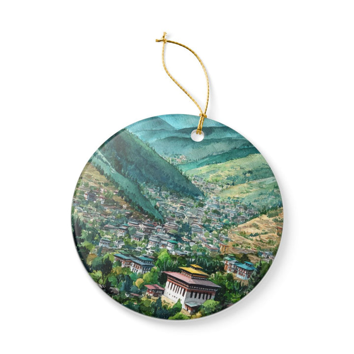 Thimphu Bhutan Ornament: Unique Thimphu Bhutan Souvenir, Thimphu Bhutan Xmas Decor, and Authentic Thimphu Bhutan Gift