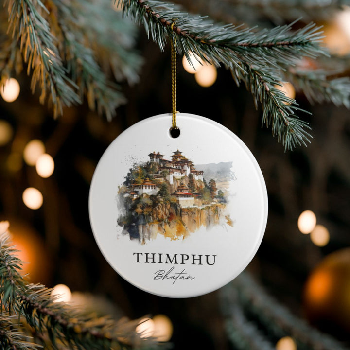 Thimphu Bhutan Ornament: Unique Thimphu Bhutan Souvenir, Thimphu Bhutan Xmas Decor, and Authentic Thimphu Bhutan Gift