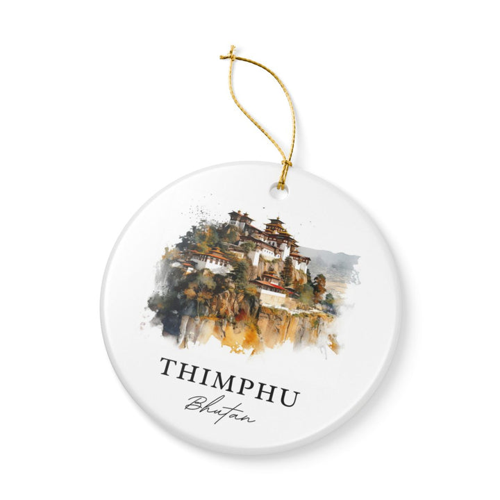 Thimphu Bhutan Ornament: Unique Thimphu Bhutan Souvenir, Thimphu Bhutan Xmas Decor, and Authentic Thimphu Bhutan Gift