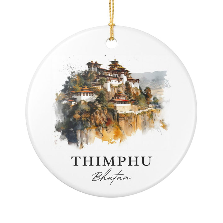 Thimphu Bhutan Ornament: Unique Thimphu Bhutan Souvenir, Thimphu Bhutan Xmas Decor, and Authentic Thimphu Bhutan Gift