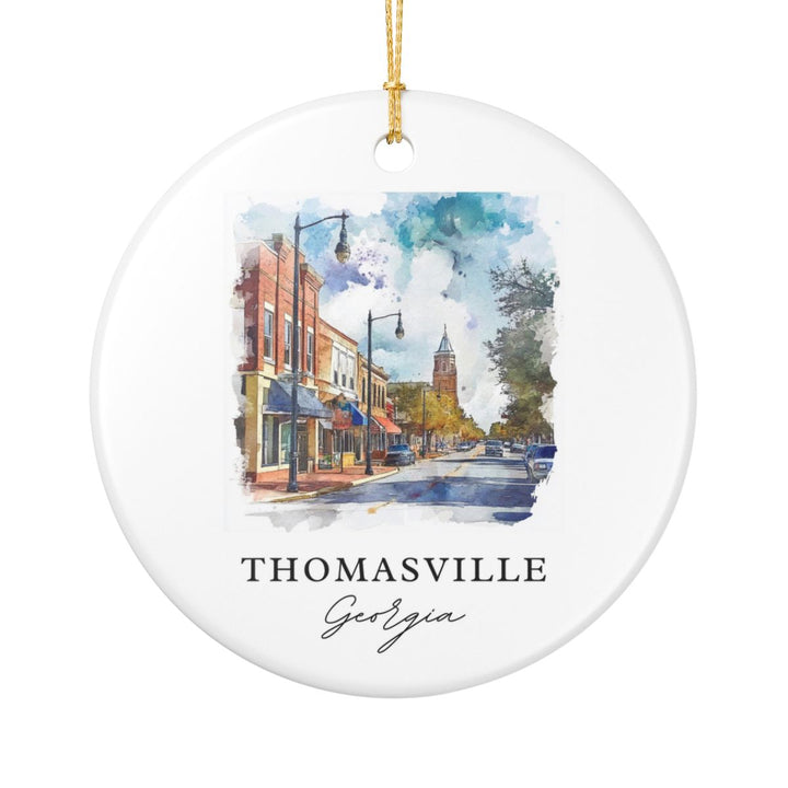 Thomasville Georgia Ornament: Unique Thomasville Souvenir, Thomasville Georgia Xmas Decor, and Authentic Thomasville Gift