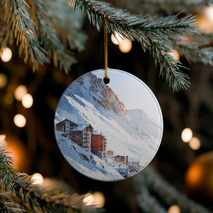 Tignes France Ornament: Unique Tignes Souvenir, Tignes France Xmas Decor, and Authentic Tignes Gift