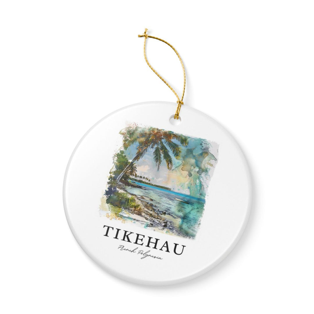 Tikehau French Polynesia Ornament: Unique Tikehau French Polynesia Souvenir, Tikehau French Polynesia Xmas Decor