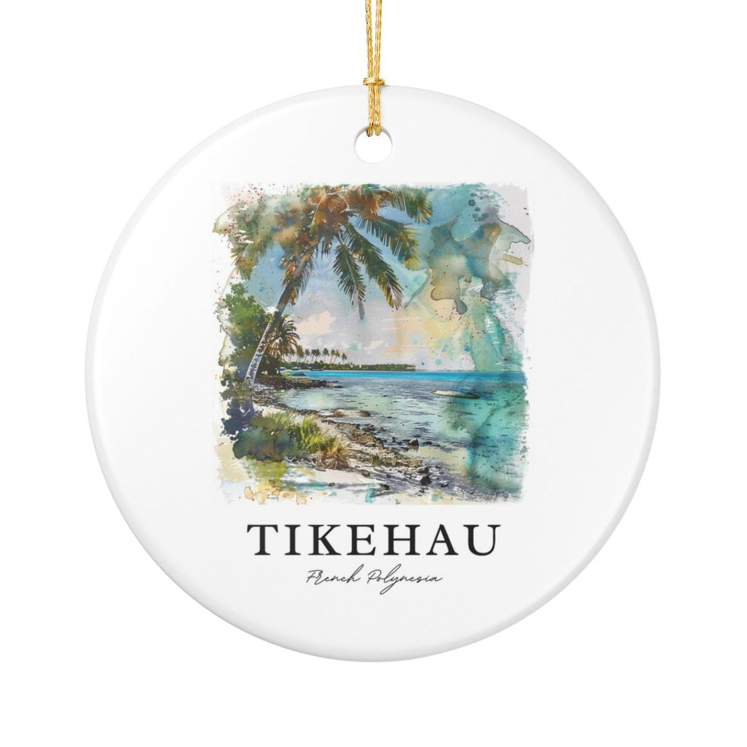 Tikehau French Polynesia Ornament: Unique Tikehau French Polynesia Souvenir, Tikehau French Polynesia Xmas Decor