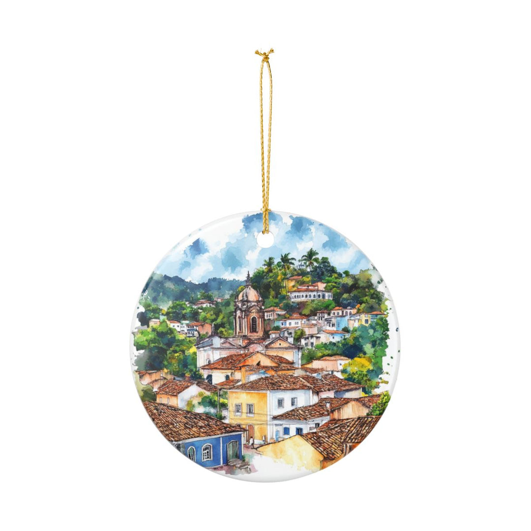 Tiradentes Brazil Ornament: Unique Tiradentes Souvenir, Tiradentes Brazil Xmas Decor, and Authentic Tiradentes Gift