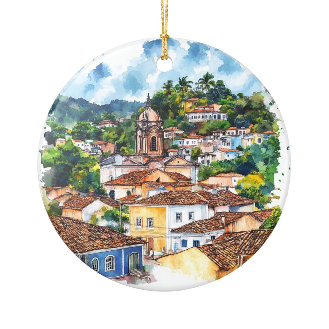 Tiradentes Brazil Ornament: Unique Tiradentes Souvenir, Tiradentes Brazil Xmas Decor, and Authentic Tiradentes Gift