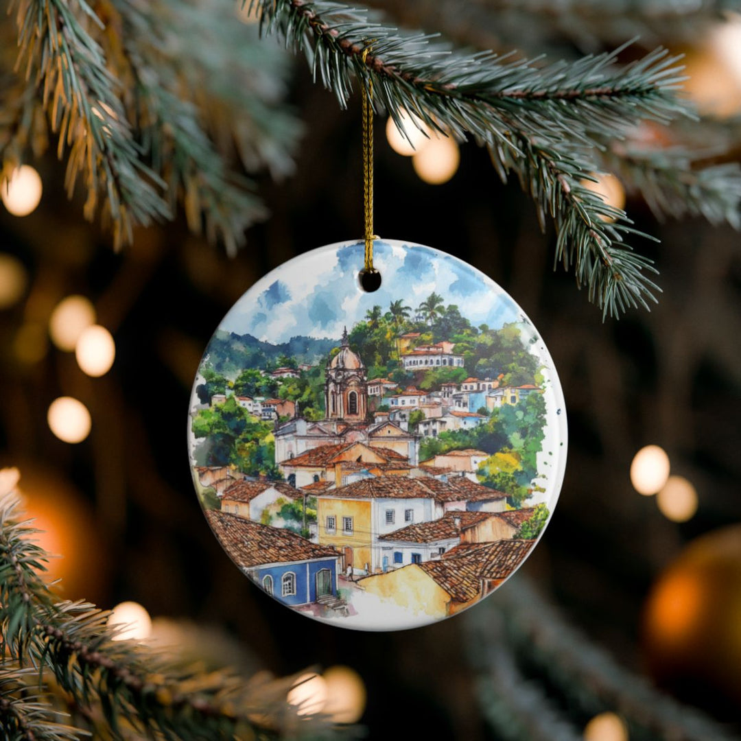Tiradentes Brazil Ornament: Unique Tiradentes Souvenir, Tiradentes Brazil Xmas Decor, and Authentic Tiradentes Gift