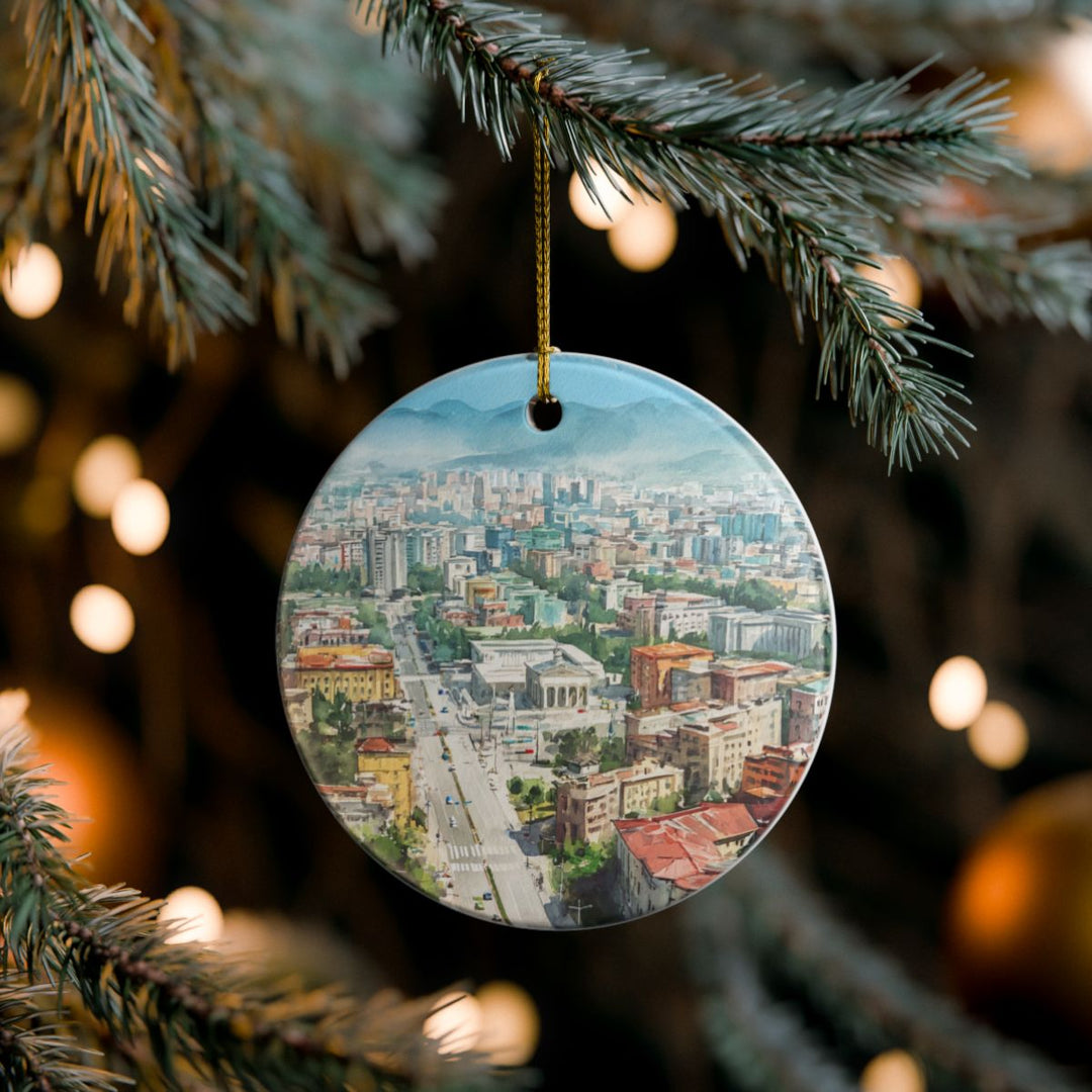 Tirana Albania Ornament: Unique Tirana Albania Souvenir, Tirana Albania Xmas Decor, and Authentic Tirana Albania Gift