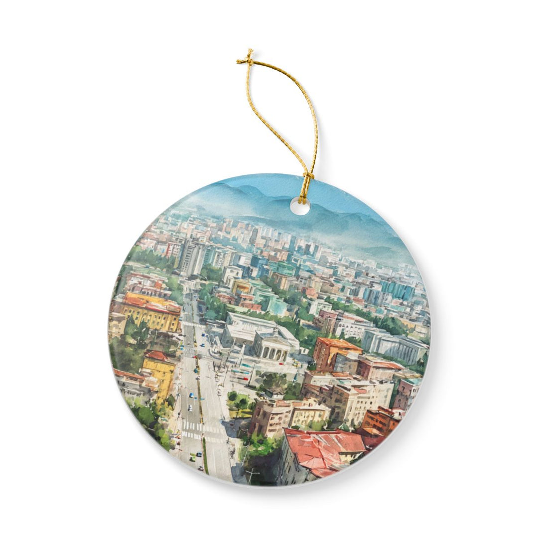 Tirana Albania Ornament: Unique Tirana Albania Souvenir, Tirana Albania Xmas Decor, and Authentic Tirana Albania Gift