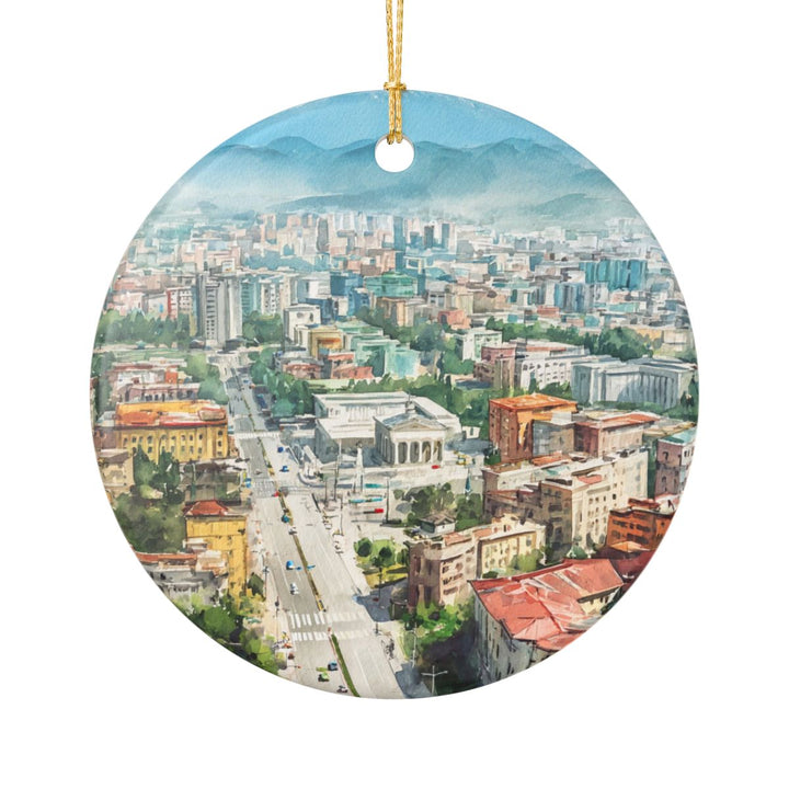 Tirana Albania Ornament: Unique Tirana Albania Souvenir, Tirana Albania Xmas Decor, and Authentic Tirana Albania Gift