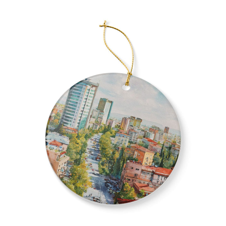 Tirana Albania Ornament: Unique Tirana Albania Souvenir, Tirana Albania Xmas Decor, and Authentic Tirana Albania Gift