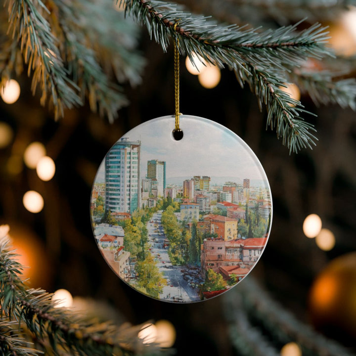 Tirana Albania Ornament: Unique Tirana Albania Souvenir, Tirana Albania Xmas Decor, and Authentic Tirana Albania Gift