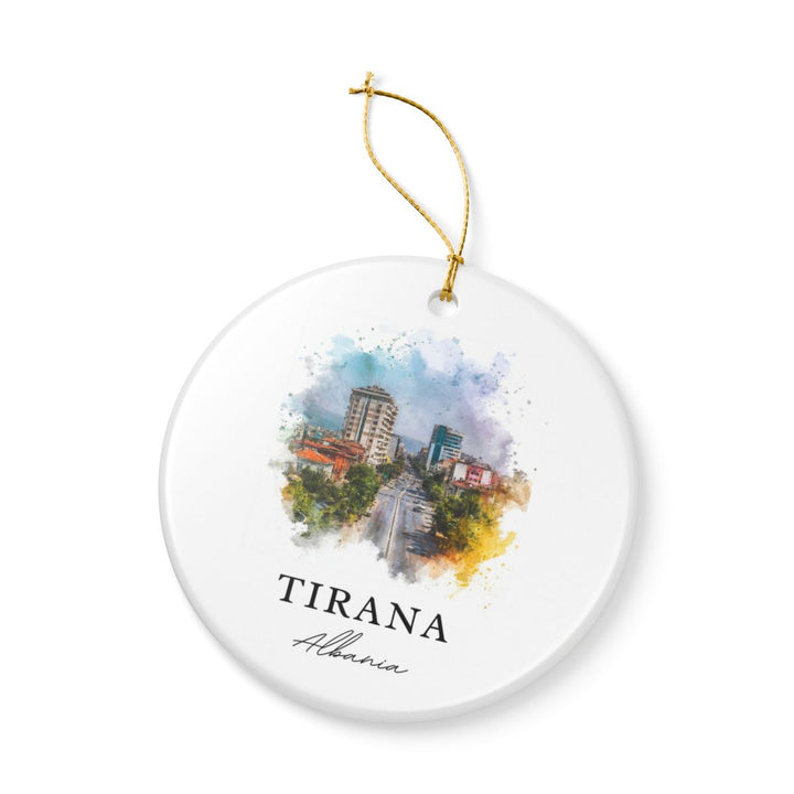 Tirana Albania Ornament: Unique Tirana Albania Souvenir, Tirana Albania Xmas Decor, and Authentic Tirana Albania Gift