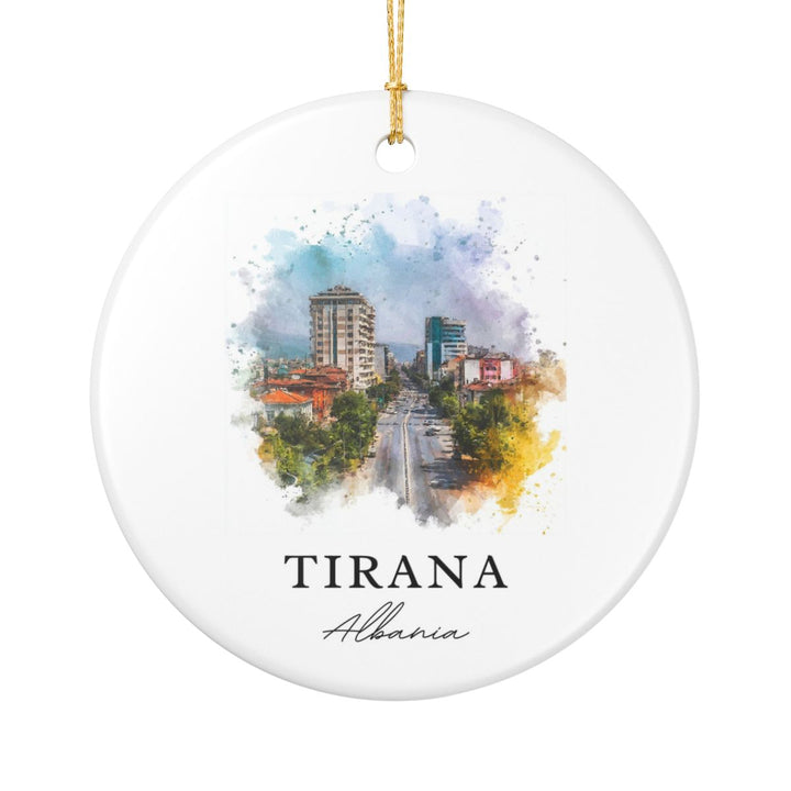 Tirana Albania Ornament: Unique Tirana Albania Souvenir, Tirana Albania Xmas Decor, and Authentic Tirana Albania Gift