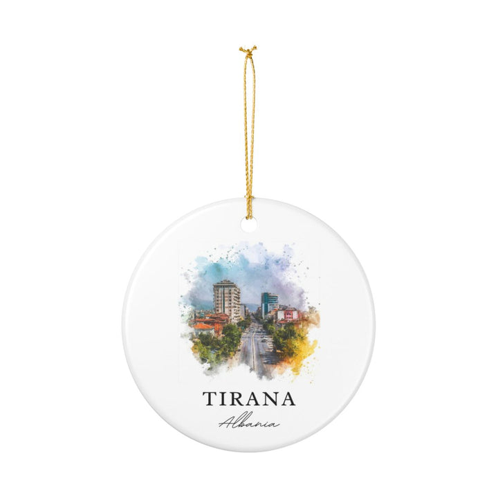 Tirana Albania Ornament: Unique Tirana Albania Souvenir, Tirana Albania Xmas Decor, and Authentic Tirana Albania Gift