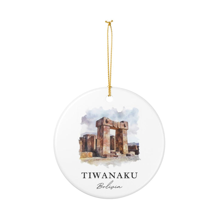 Tiwanaku Bolivia Ornament: Unique Tiwanaku Souvenir, Tiwanaku Bolivia Xmas Decor, and Authentic Tiwanaku Gift