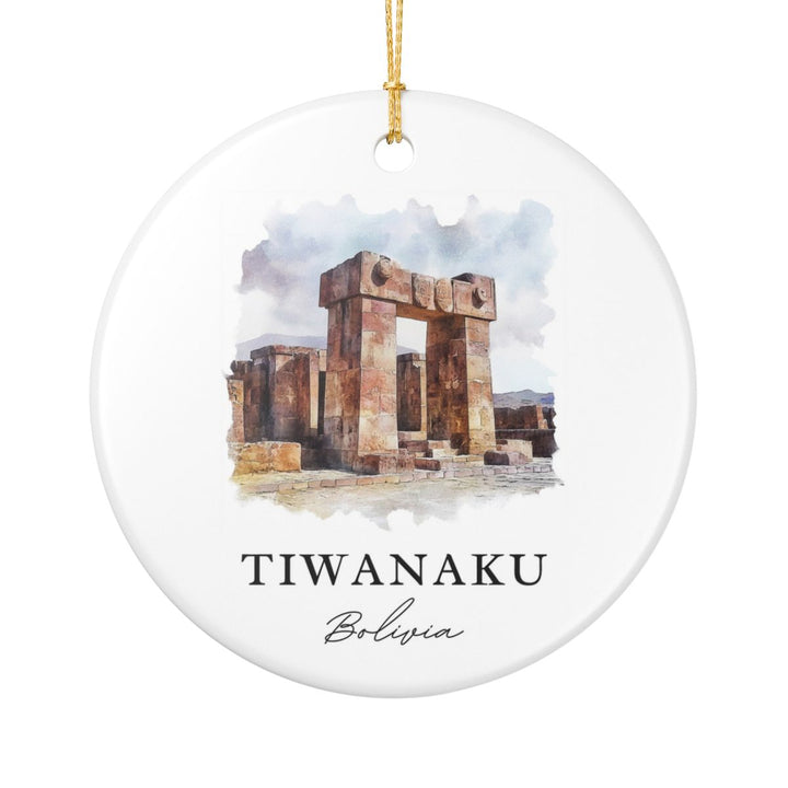 Tiwanaku Bolivia Ornament: Unique Tiwanaku Souvenir, Tiwanaku Bolivia Xmas Decor, and Authentic Tiwanaku Gift