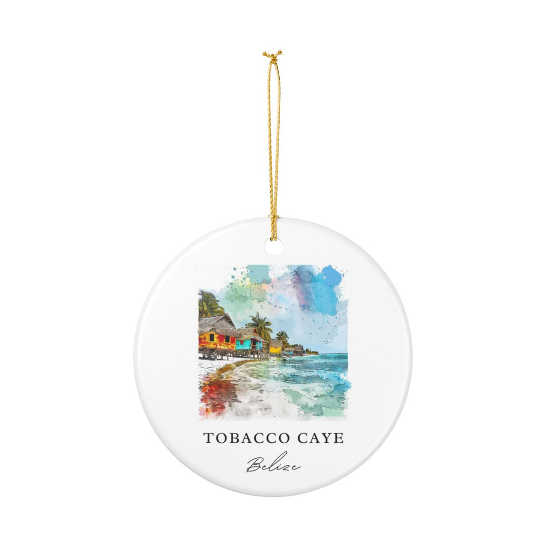 Tobacco Caye Ornament: Unique Tobacco Caye Souvenir, Tobacco Caye Xmas Decor, and Authentic Tobacco Caye Gift