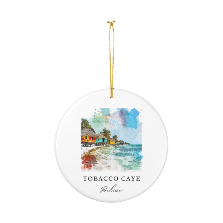 Tobacco Caye Ornament: Unique Tobacco Caye Souvenir, Tobacco Caye Xmas Decor, and Authentic Tobacco Caye Gift