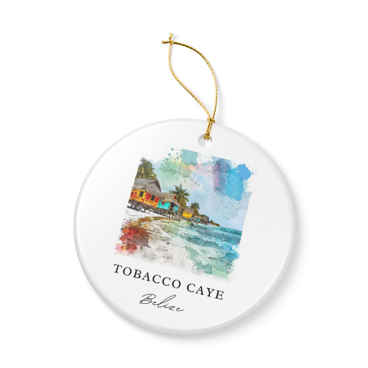 Tobacco Caye Ornament: Unique Tobacco Caye Souvenir, Tobacco Caye Xmas Decor, and Authentic Tobacco Caye Gift