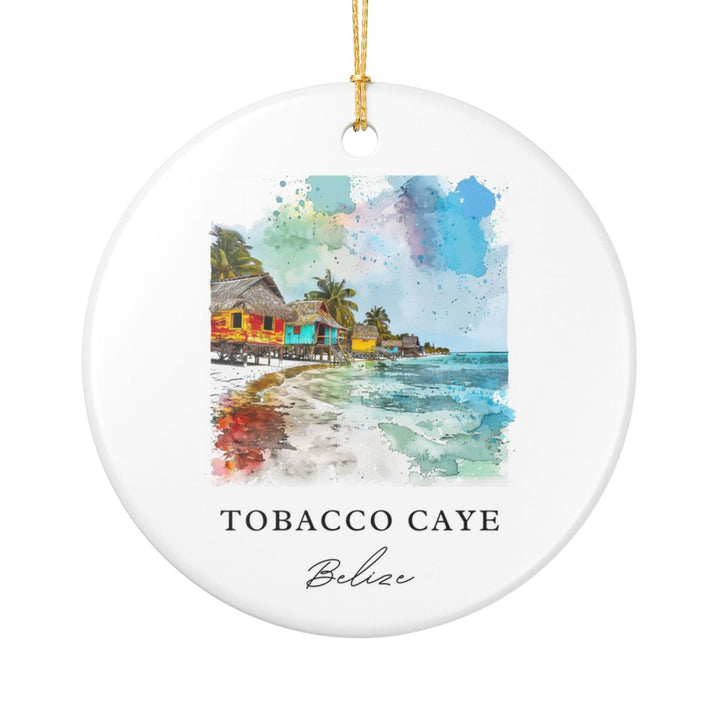 Tobacco Caye Ornament: Unique Tobacco Caye Souvenir, Tobacco Caye Xmas Decor, and Authentic Tobacco Caye Gift