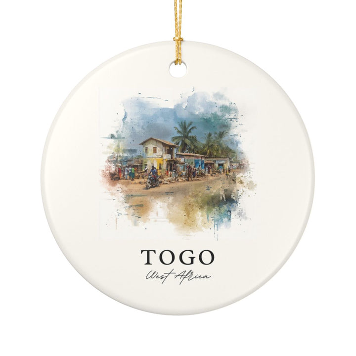 Togo West Africa Ornament: Unique Togo West Africa Souvenir, Togo West Africa Xmas Decor, and Authentic Togo West Africa Gift