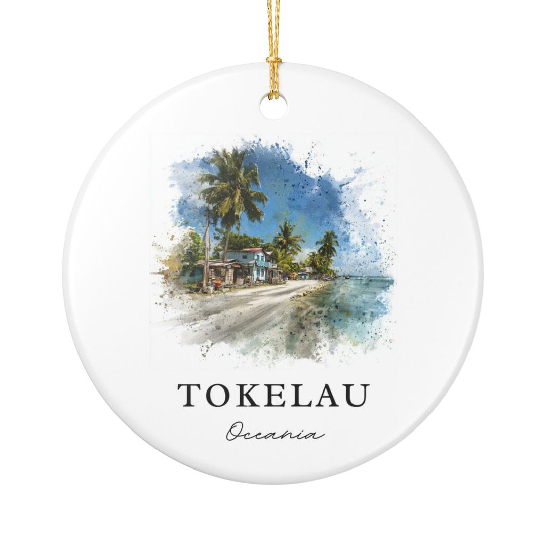 Tokelau Oceania Ornament: Unique Tokelau Souvenir, Tokelau Oceania Xmas Decor, and Authentic Tokelau Gift