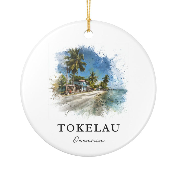 Tokelau Oceania Ornament: Unique Tokelau Souvenir, Tokelau Oceania Xmas Decor, and Authentic Tokelau Gift