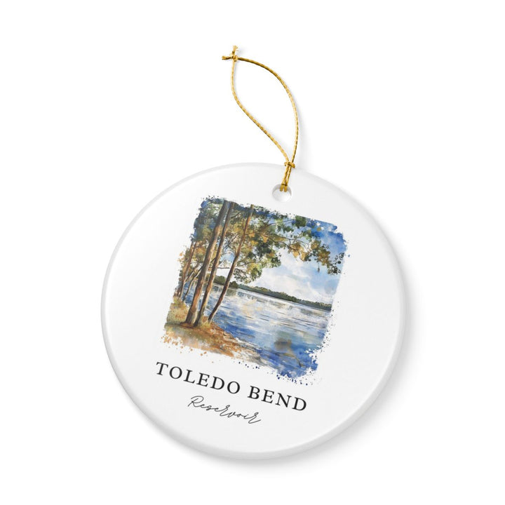 Toledo Bend Reservoir Ornament: Unique Toledo Bend Reservoir Souvenir, Toledo Bend Reservoir Xmas Decor, and Authentic Toledo Bend Reservoir Gift