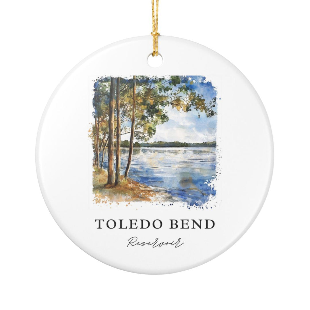 Toledo Bend Reservoir Ornament: Unique Toledo Bend Reservoir Souvenir, Toledo Bend Reservoir Xmas Decor, and Authentic Toledo Bend Reservoir Gift