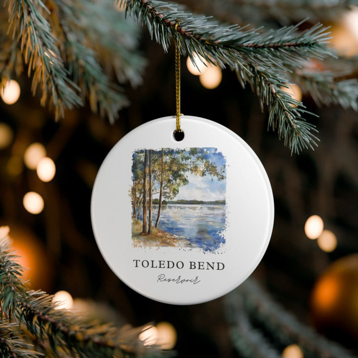 Toledo Bend Reservoir Ornament: Unique Toledo Bend Reservoir Souvenir, Toledo Bend Reservoir Xmas Decor, and Authentic Toledo Bend Reservoir Gift