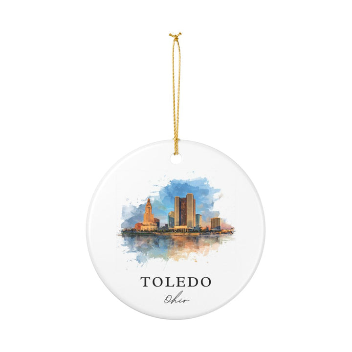 Toledo Ohio Ornament: Unique Toledo Souvenir, Toledo Ohio Xmas Decor, and Authentic Toledo Gift