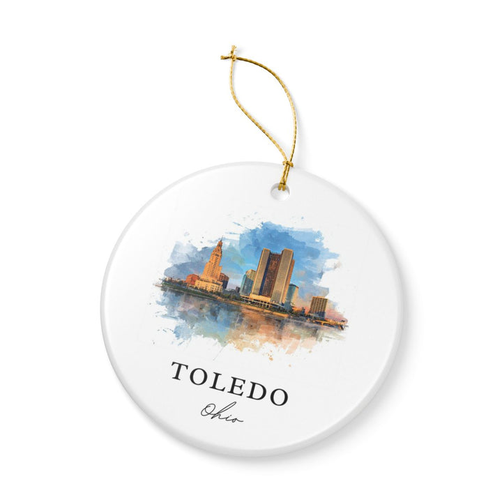 Toledo Ohio Ornament: Unique Toledo Souvenir, Toledo Ohio Xmas Decor, and Authentic Toledo Gift