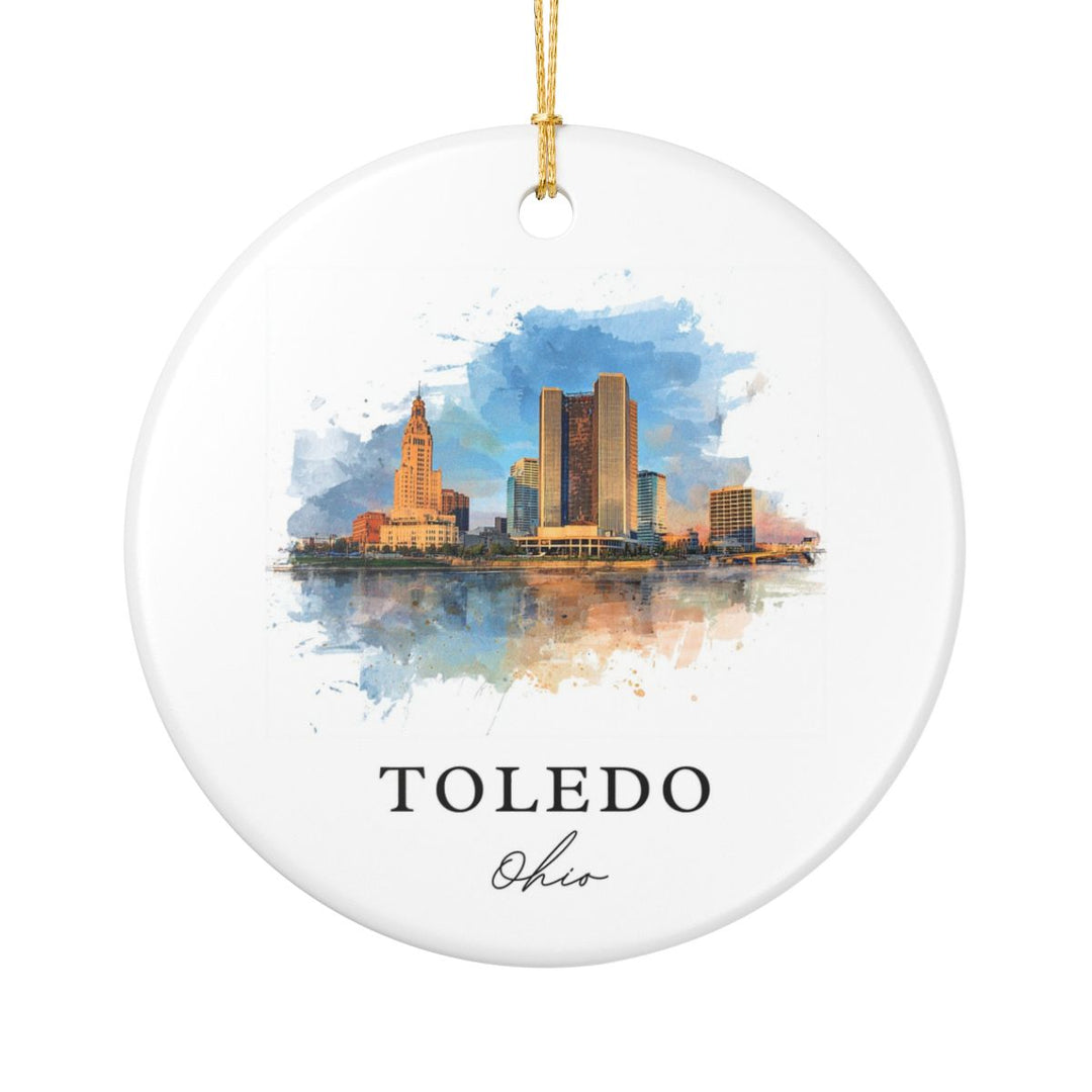 Toledo Ohio Ornament: Unique Toledo Souvenir, Toledo Ohio Xmas Decor, and Authentic Toledo Gift