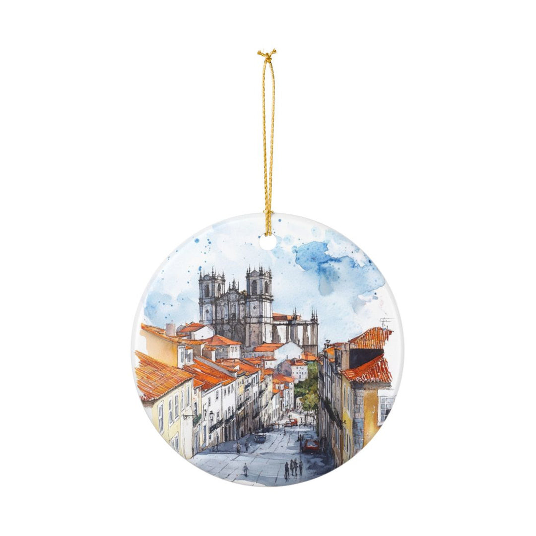 Tomar Portugal Ornament: Unique Tomar Portugal Souvenir, Tomar Portugal Xmas Decor, and Authentic Tomar Portugal Gift