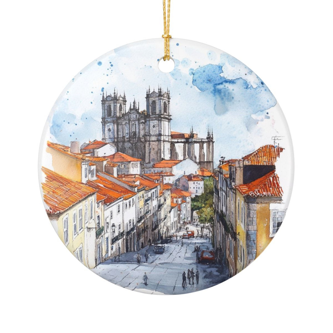 Tomar Portugal Ornament: Unique Tomar Portugal Souvenir, Tomar Portugal Xmas Decor, and Authentic Tomar Portugal Gift