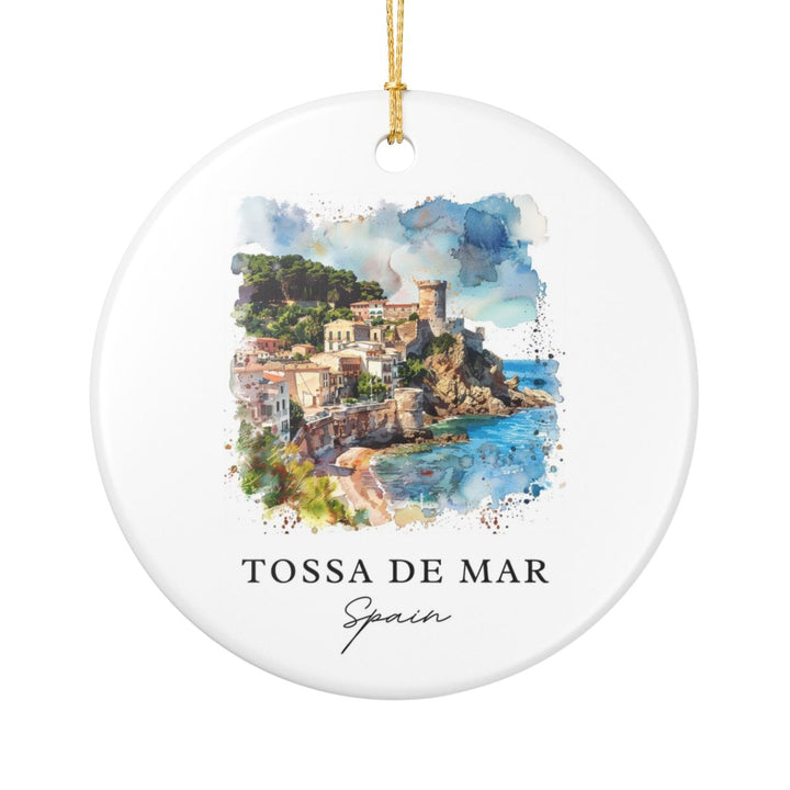 Tossa de Mar Spain Ornament: Unique Tossa de Mar Souvenir, Tossa de Mar Spain Xmas Decor, and Authentic Tossa de Mar Gift