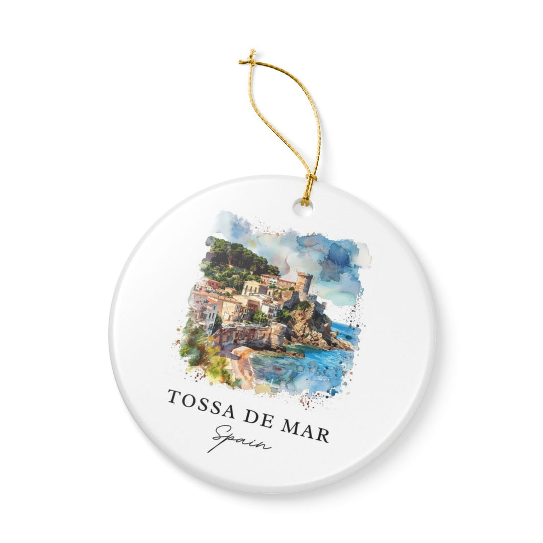 Tossa de Mar Spain Ornament: Unique Tossa de Mar Souvenir, Tossa de Mar Spain Xmas Decor, and Authentic Tossa de Mar Gift