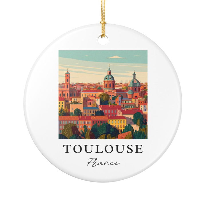 Toulouse France Ornament: Unique Toulouse France Souvenir, Toulouse France Xmas Decor, and Authentic Toulouse France Gift