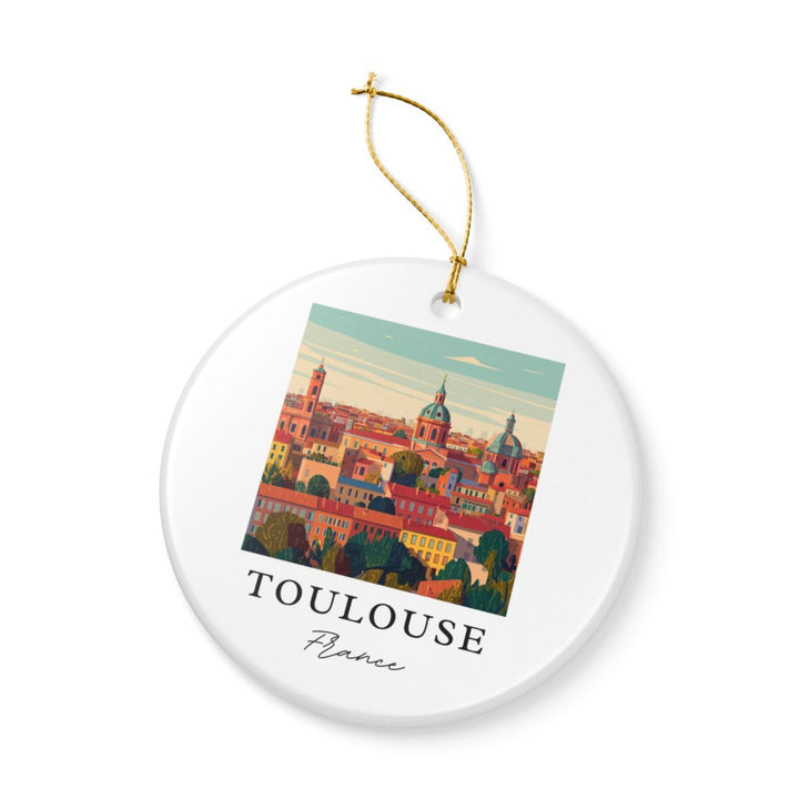 Toulouse France Ornament: Unique Toulouse France Souvenir, Toulouse France Xmas Decor, and Authentic Toulouse France Gift