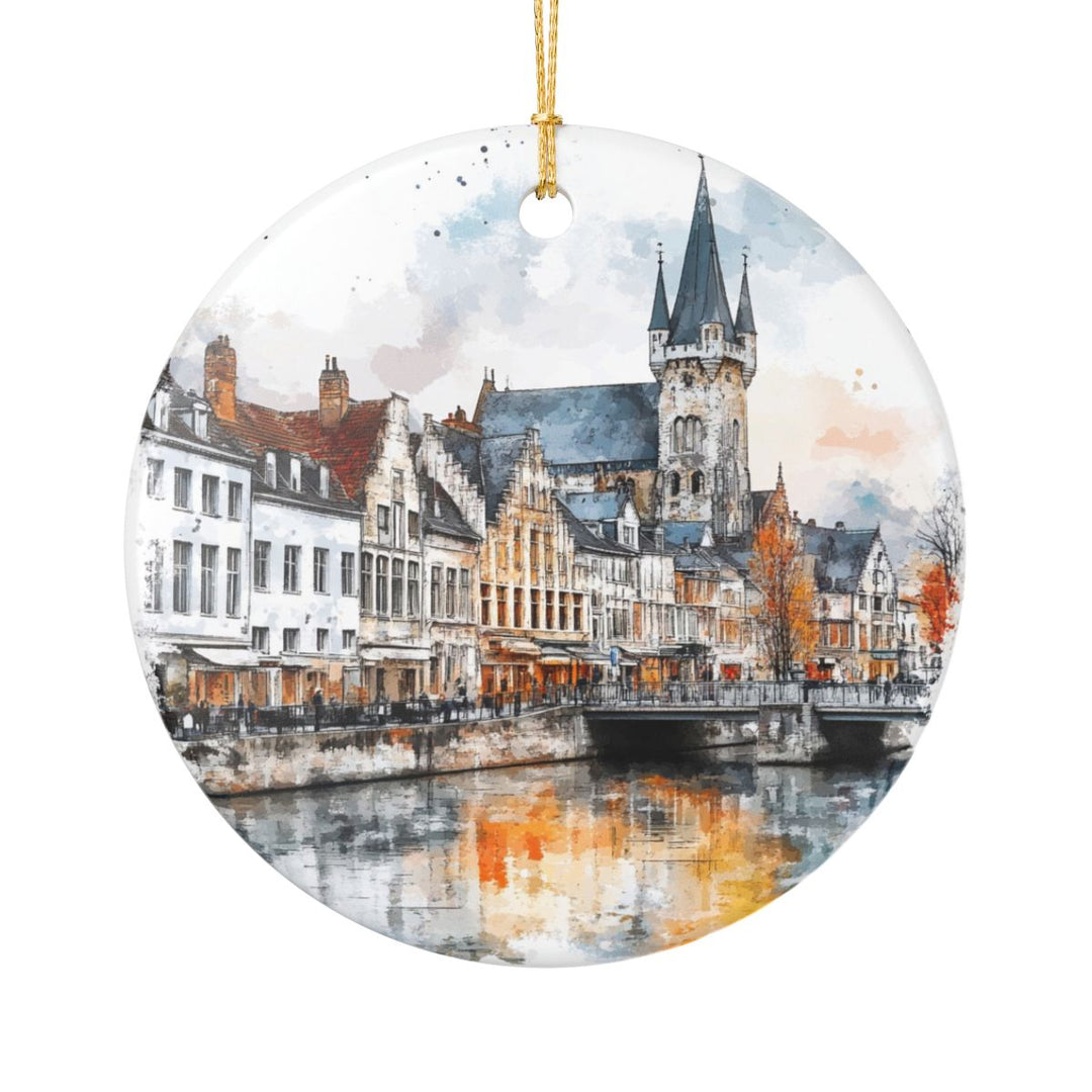 Tournai Belgium Ornament: Unique Tournai Souvenir, Tournai Belgium Xmas Decor, and Authentic Tournai Gift