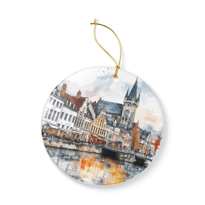 Tournai Belgium Ornament: Unique Tournai Souvenir, Tournai Belgium Xmas Decor, and Authentic Tournai Gift