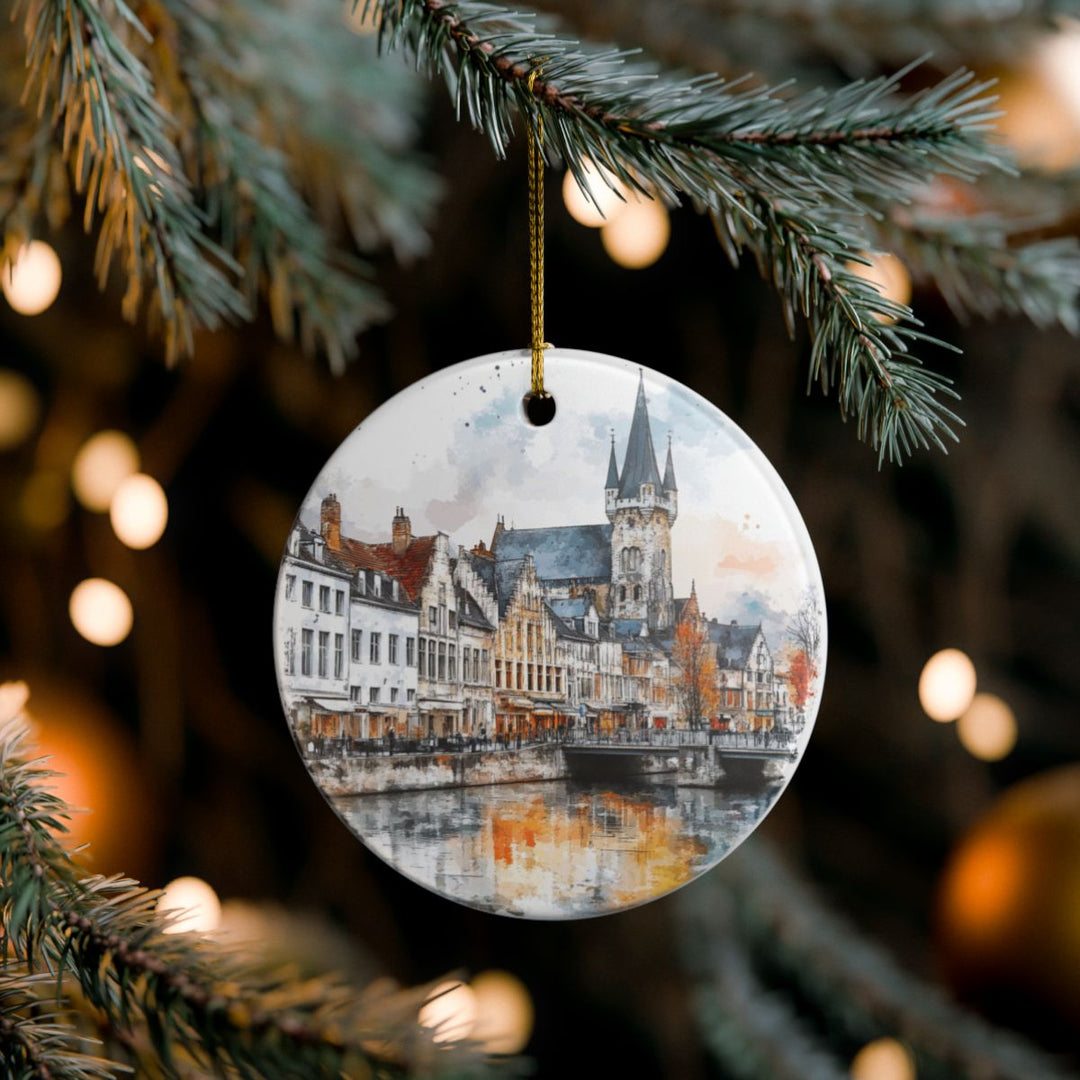 Tournai Belgium Ornament: Unique Tournai Souvenir, Tournai Belgium Xmas Decor, and Authentic Tournai Gift