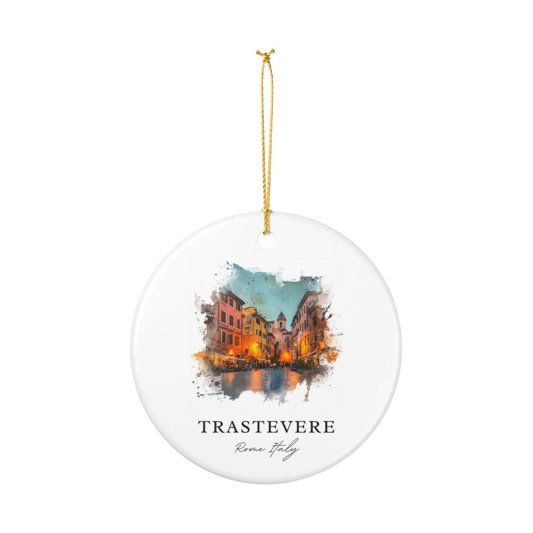 Trastevere Rome Italy Ornament: Unique Trastevere Rome Souvenir, Trastevere Rome Italy Xmas Decor, and Authentic Trastevere Rome Gift